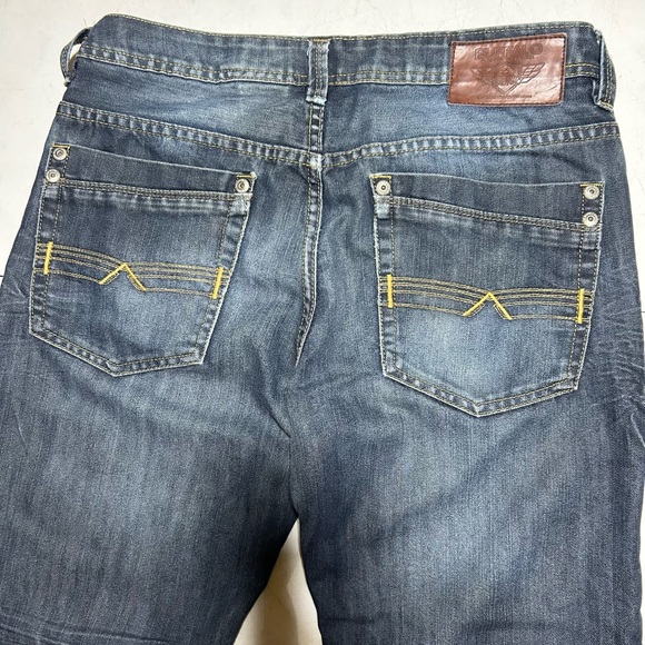 Buffalo David Bitton Driven-X Straight Stretch Mens 32x30 Blue Jeans Denim - Picture 6 of 6